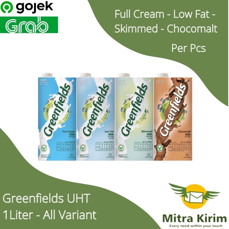 

Greenfields UHT All Varian Per Dus - 950 Ml [Gojek/Grab]