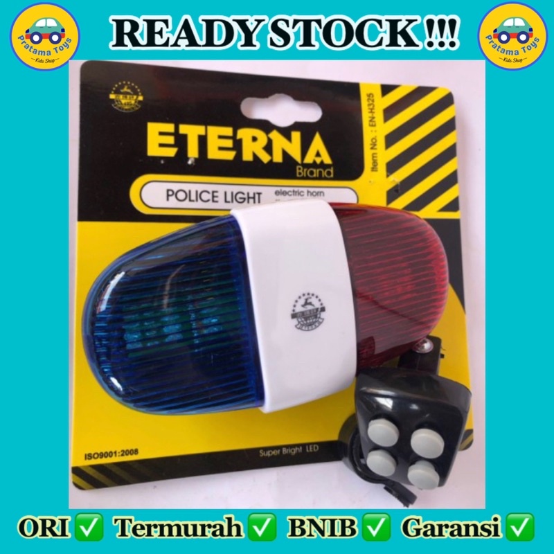 Bel Bell Polisi Klakson Sirine Elektrik Horn Music Sepeda Anak Patroli Eterna Include Baterai Murah