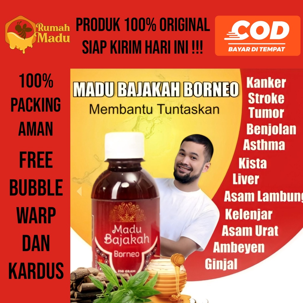 [AGEN RESMI WISNUMART] Madu Bajakah Borneo 100% ORI Bergaransi - Madu Alami Bantu Lawan Kanker, Tumo