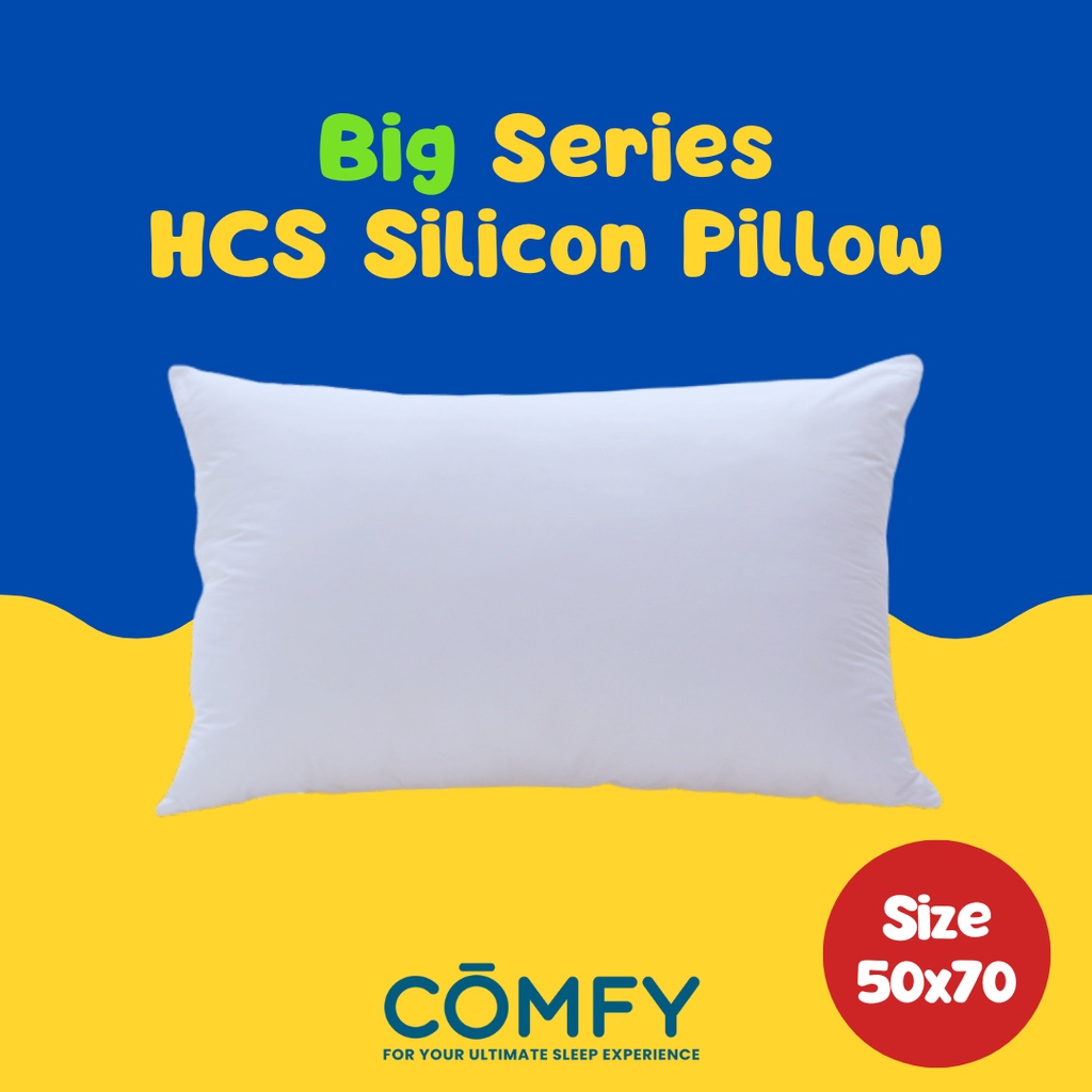 Bantal Tidur Hotel Silikon Dakron HCS Lembut 50x70 / Bantal Hotel Jumbo