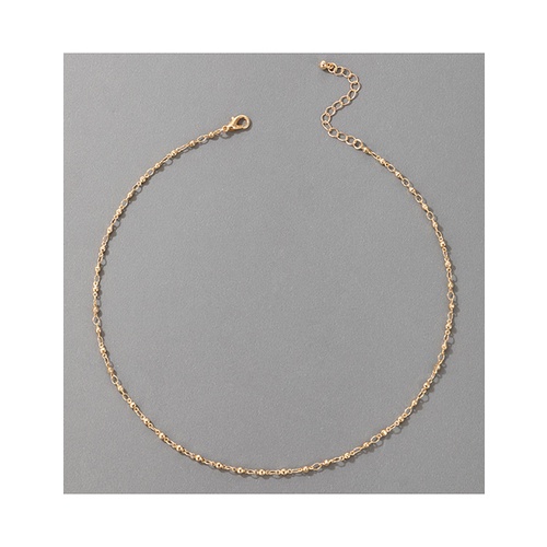LRC Kalung Fashion Gold Alloy Single-layer Bead W77168