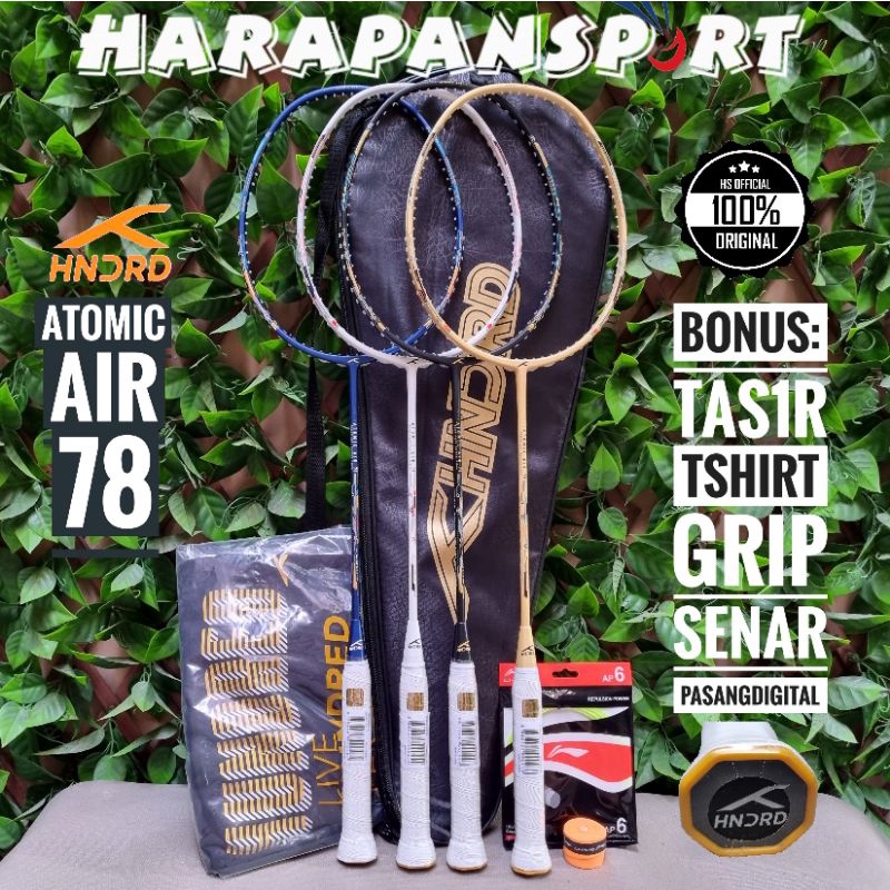 RAKET BADMINTON HUNDRED ATOMIC AIR 78 HNDRD ORIGINAL 100%