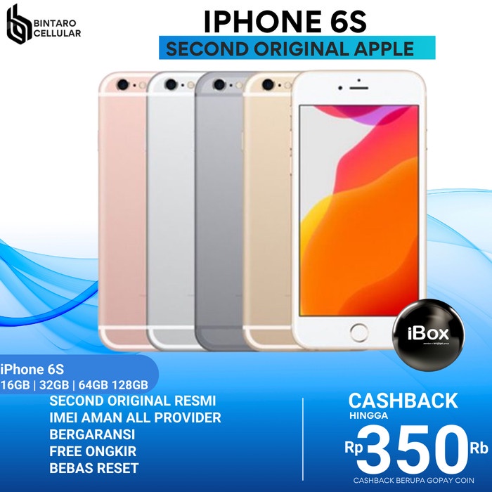 [ Hp / Handphone ] Apple Iphone 6S 16Gb 32Gb 64Gb 128Gb Original Apple Not 6 Bekas / Second / Seken