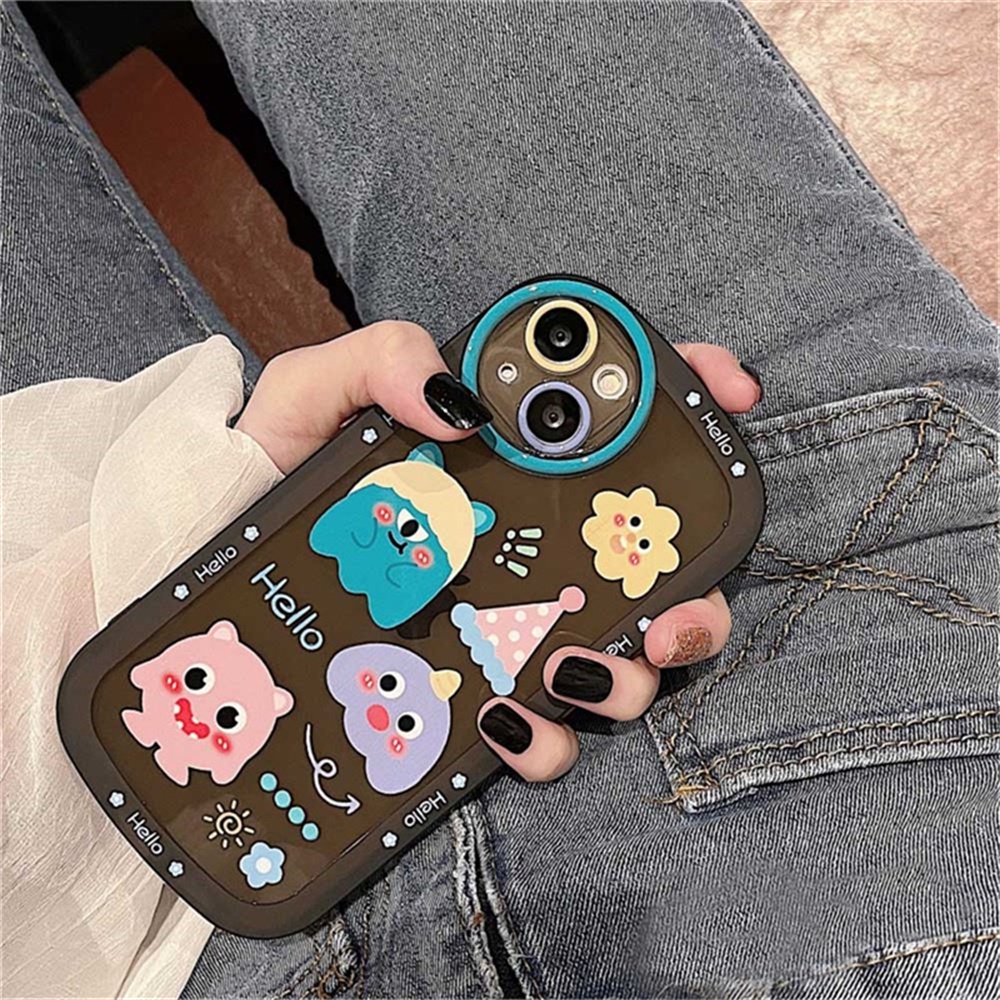 Soft Case Silikon Motif Kartun Monster Untuk Redmi 10C 10A 9C 9T 9A Note 11 Pro Note 11S Note 10S Note 9 Note 8 Pro Note7 Poco M3 X3 Pro NFC