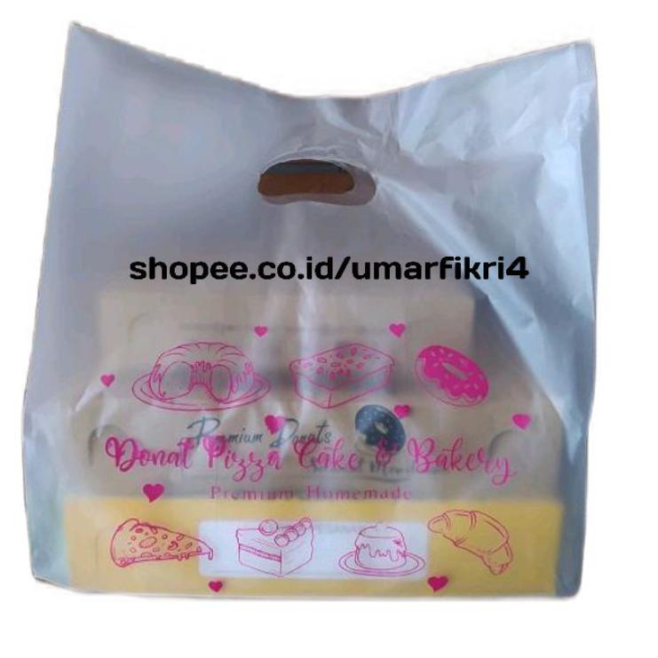 

_ M0Q Plastik Dus Donat 27 x 18,5 x 5,5 cm // Plastik dus donat isi 12 donat dough 20-25gr Pasti Murah_