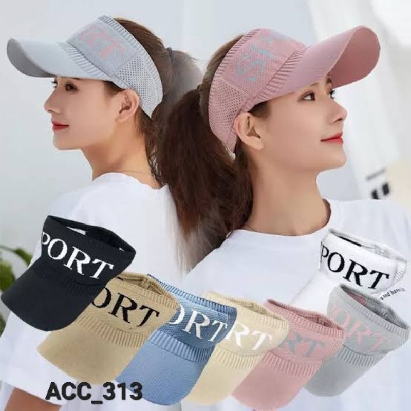 Topi Senam/Topi Joging/Topi Gowes/Topi Zumba SPORT Huruf Balok