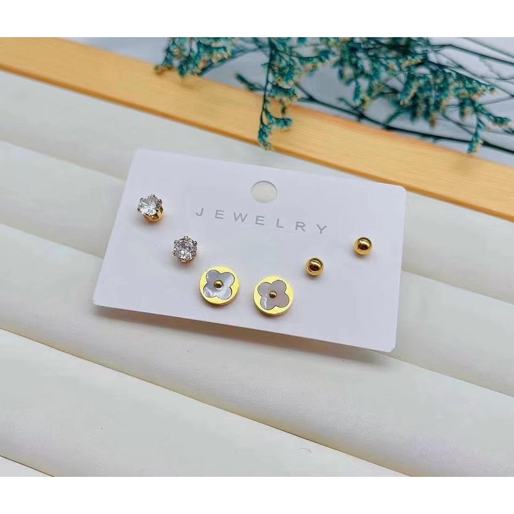 Anting Titanium Permata Perhiasan Fashion 7943/1416