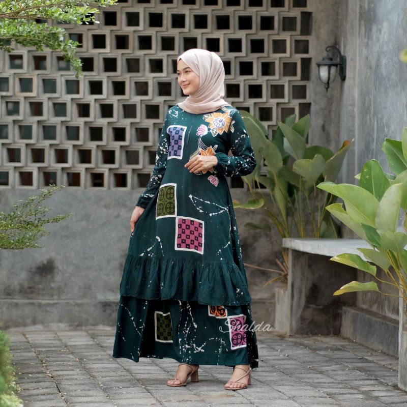 GITA DRESS / GAMIS RAYON CANDI MEKAR