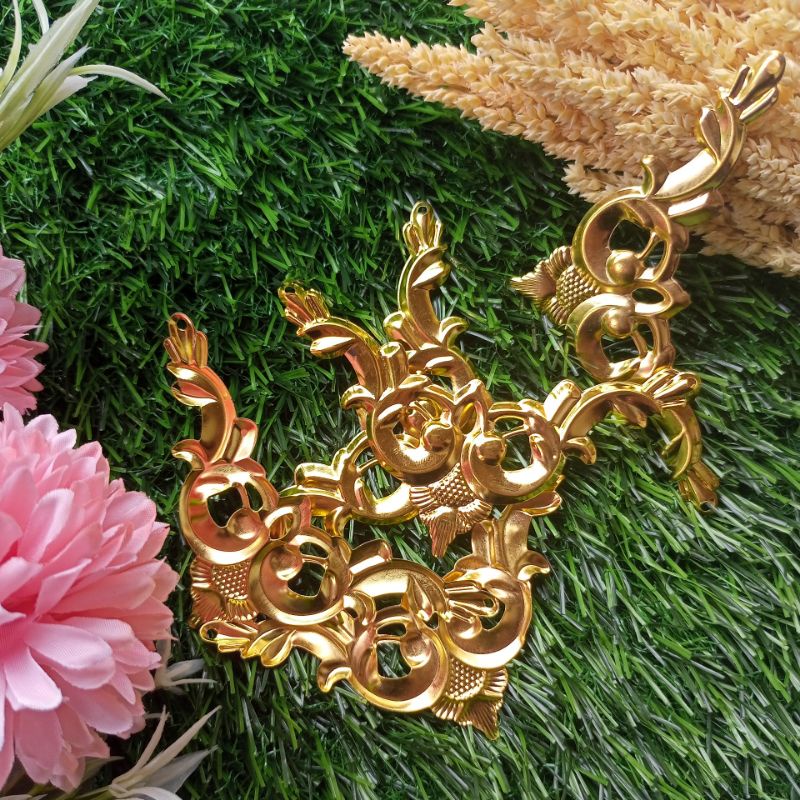Lempengan Charm Hiasan Siku Sudut Mahar Besar Bahan Perlengkapan Kerajinan Mahar Pernikahan