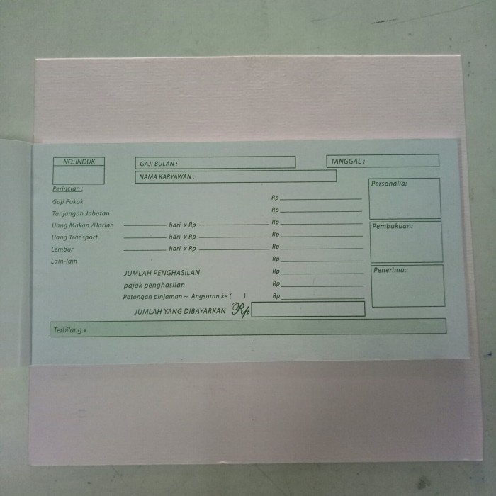 

murah Buku Kwitansi Upah NCR 2 Ply 1/3 Folio