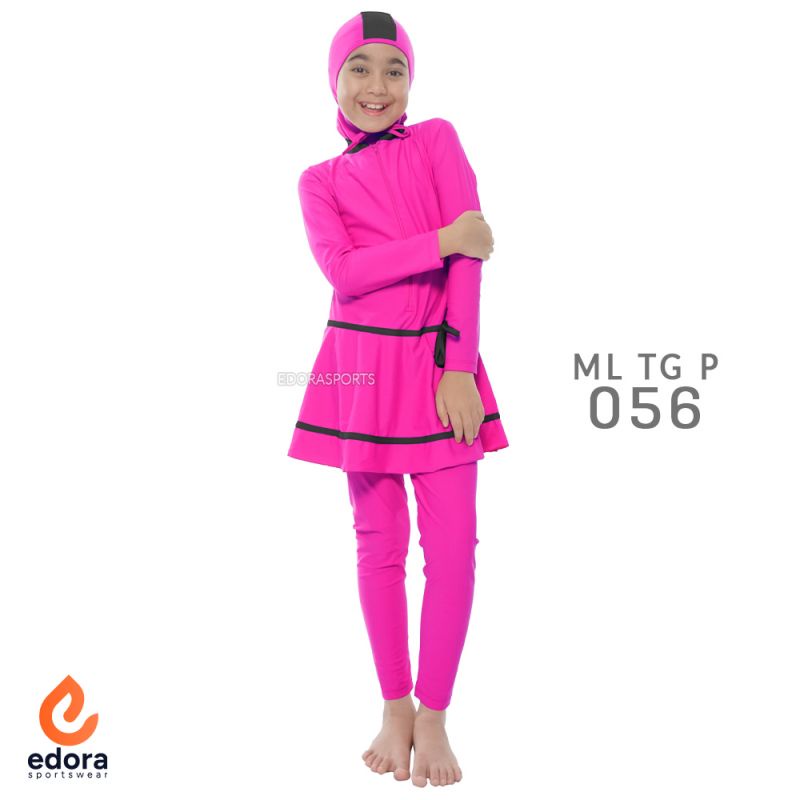 Baju Renang Anak Cewe Muslim Usia SD Kids Perempuan Muslimah EDORA