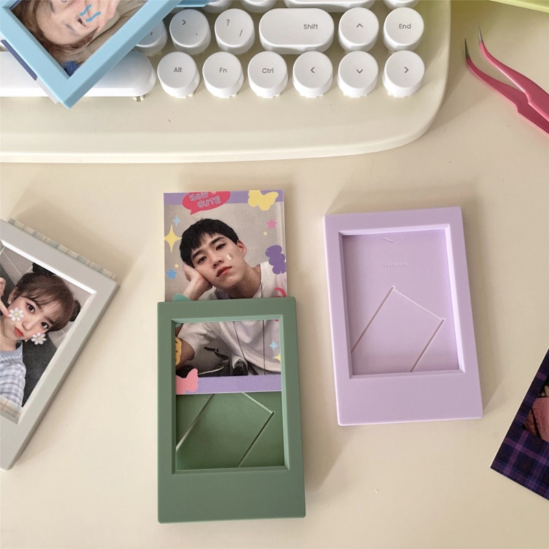 Bingkai Foto Vertikal Mini Portable 3 &quot;Warna Permen Untuk Dekorasi Rumah / Hadiah Ulang Tahun Anak