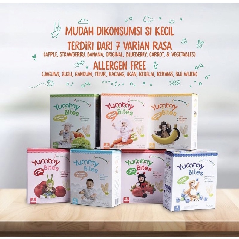 Yummy bites crackers - snack mpasi | biskuit bayi | crackers bayi