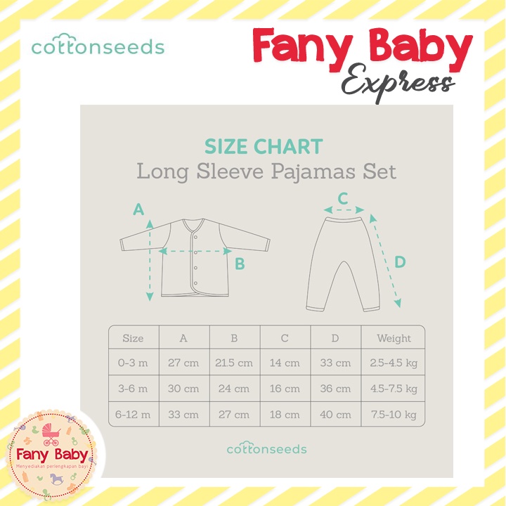 COTTONSEEDS BABY LONG SLEEVE PAJAMAS SET