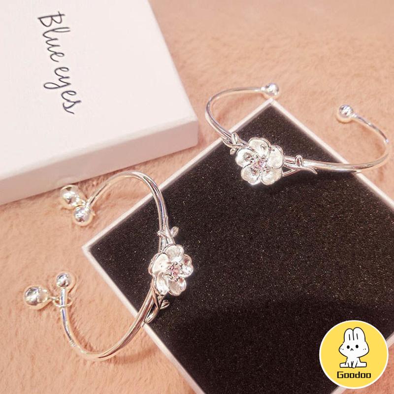 Pelajar Wanita Sederhana Pacar Pasangan Bell Gelang Hadiah Ulang Tahun Bunga Cherry Blossom -Doo