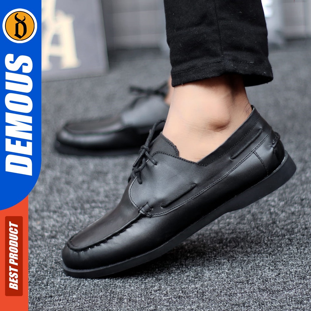 DEMOUS Fran - Sepatu Formal Pantofel Zapato Hitam Kerja Pria