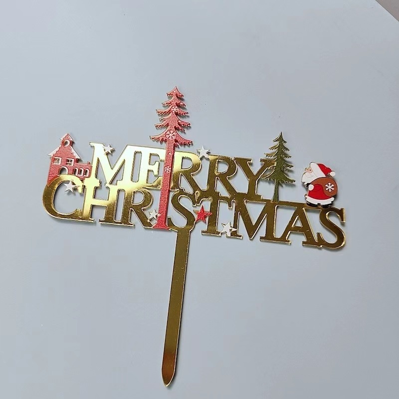 Cake Topper Toper Tusuk Kue Natal Xmas Merry Christmas Tusukan Topper Natal Cake Topper Merry Christmas Tusukan Kue Topper Natal Santa Pohon Kado