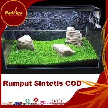 Rumput Sintetis Aquarium 50x30 Type Jepang 3 cm Buat Hiasan Aquarium Bisa COD Dari Raditya   Desain Art