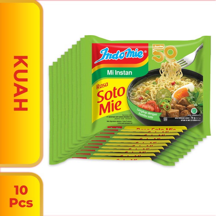 

NEW 10 Pcs - Indomie Kuah Soto Mie