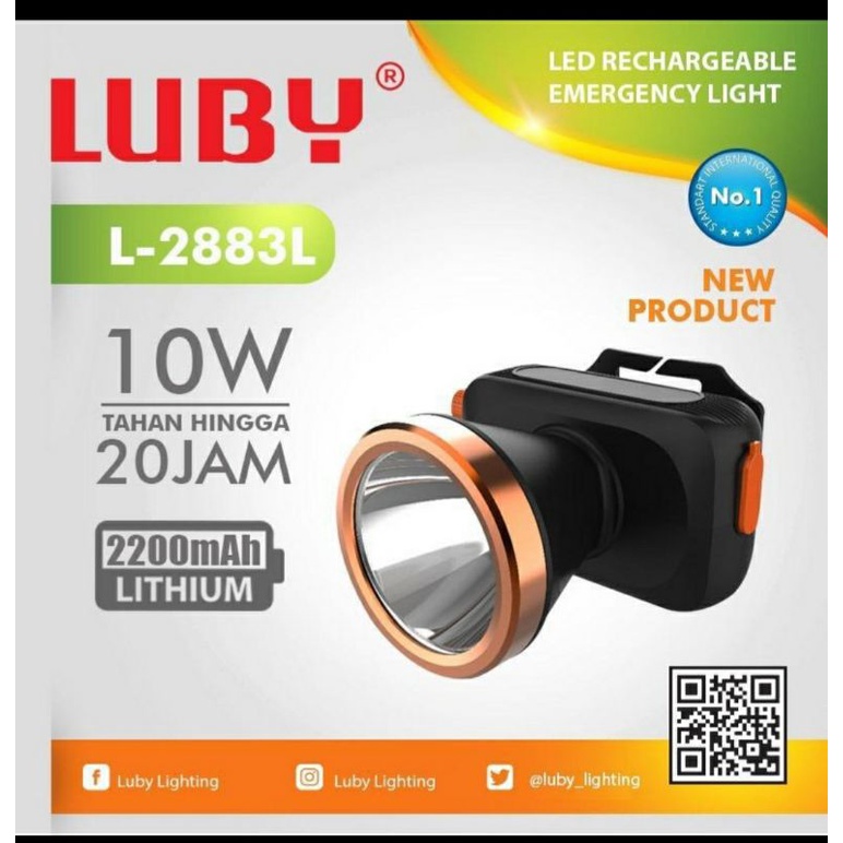 Senter kepala LUBY 10watt 2883L