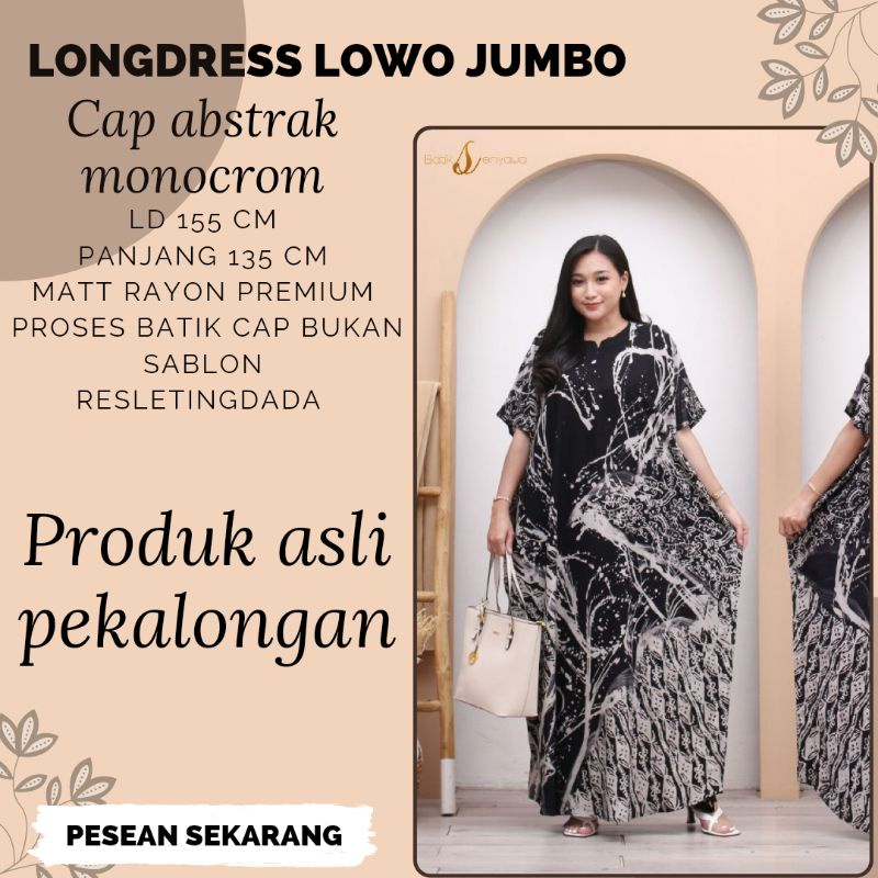 Baju Daster Jumbo Daster Jumbo Kekinian Batik Cap Handmade Kaftan Lowo Cap Abstrak Rayon Super Long 