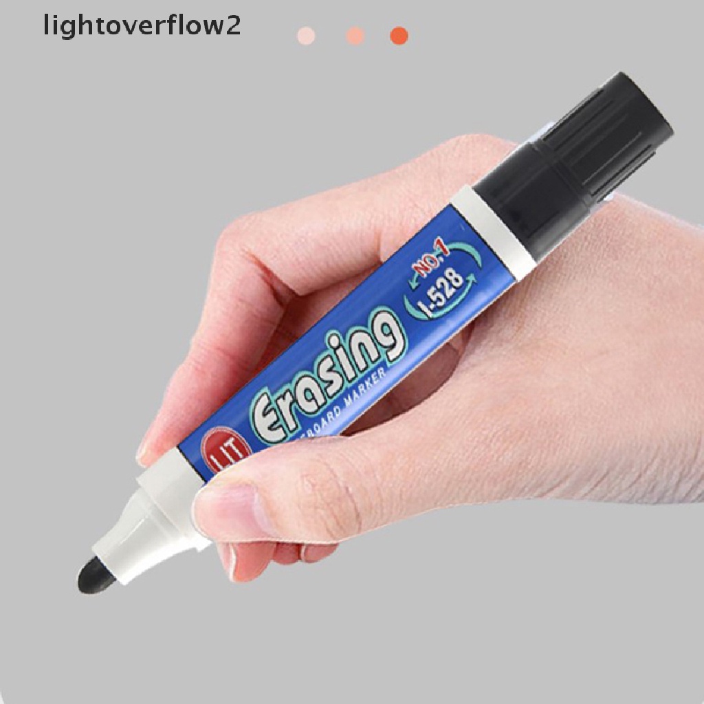 (lightoverflow2) 10pcs / set Spidol Whiteboard Warna Hitam / Biru / Merah