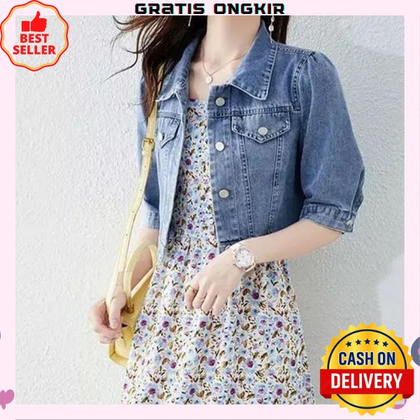 Jaket Jeans Wanita Korea Style Jaket Levis Wanita Import Jaket Perempuan Dewasa Remaja Jaket Jeans C