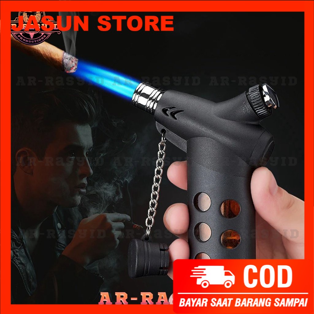 Bisa COD! Korek Api Las Gas Pocket Torch Meng Hu Smoking Set 3605