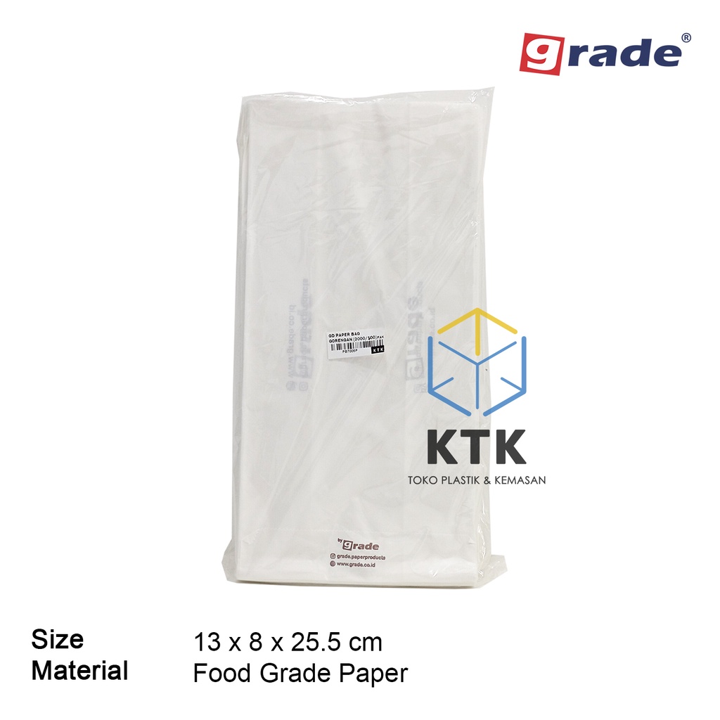 Paper Bag Grade Gorengan [100 lembar] Kantong Kertas Makanan Pastry Food Grade