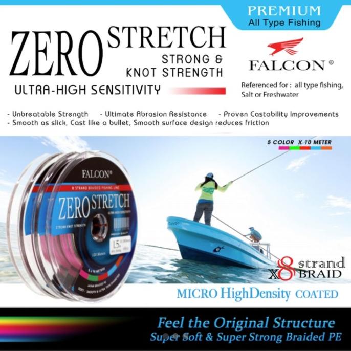 Senar Pe X8 Falcon Zero Stretch Braided Pe