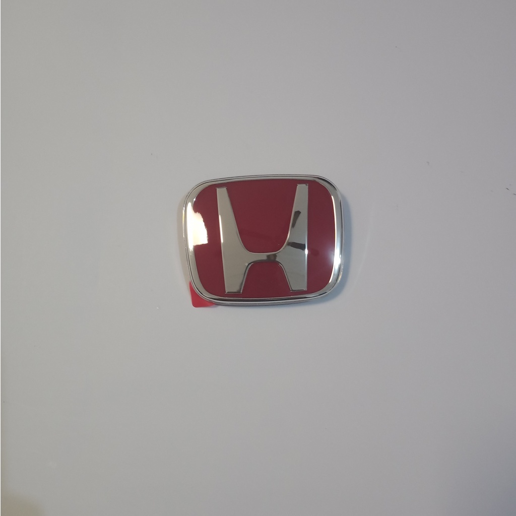 EMBLEM LOGO HONDA ASLI BRIO DEPAN MERAH CHROME
