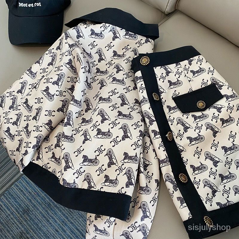 #Sisjuly# Setelan angin dupa kecil wanita mode baru retro temperamen setengah tubuh gaun dua potong