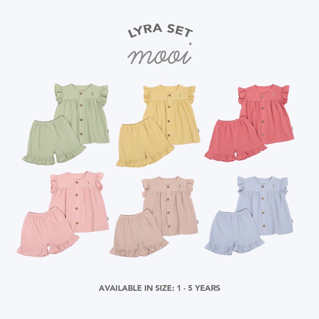 MOOI LYRA SET - Mooi Setelan Lyra Set - Setelan Anak Perempuan 1-5 Tahun