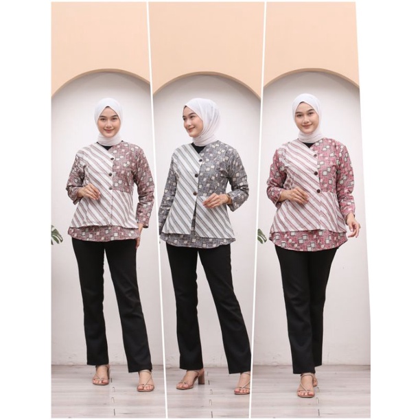 Blouse Batik Wanita Modern Blouse Mona Katun Modern.