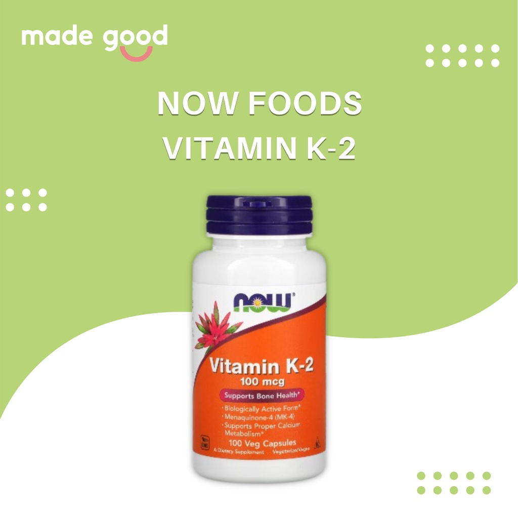 Now Foods Vitamin K2 100 mcg isi 100 veg capsules