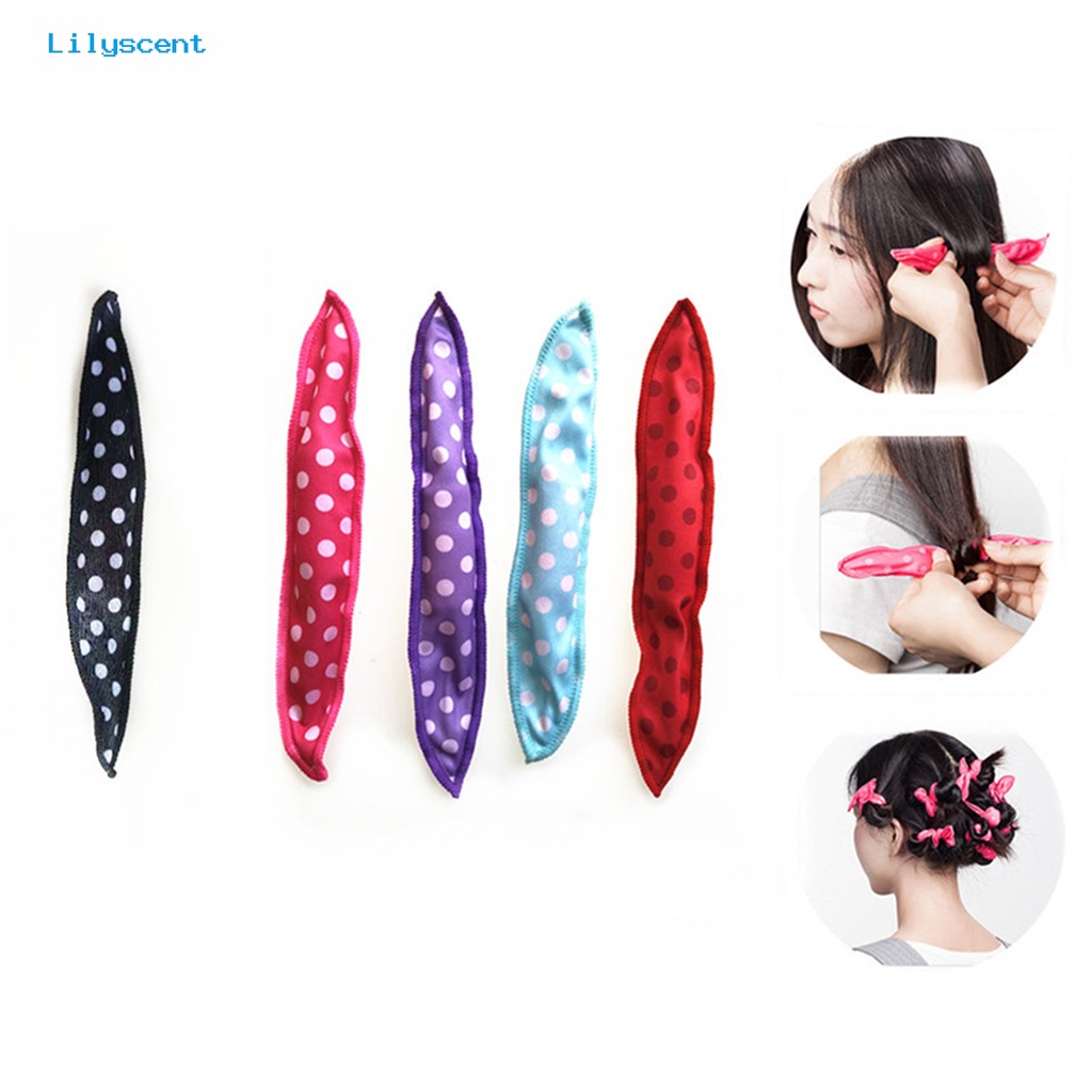 Alat Pengeriting Rambut Bahan Spons Motif Polkadot Untuk Wanita