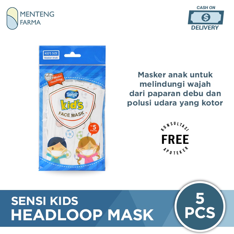 Sensi Kids Face Mask Headloop Isi 5 Pcs