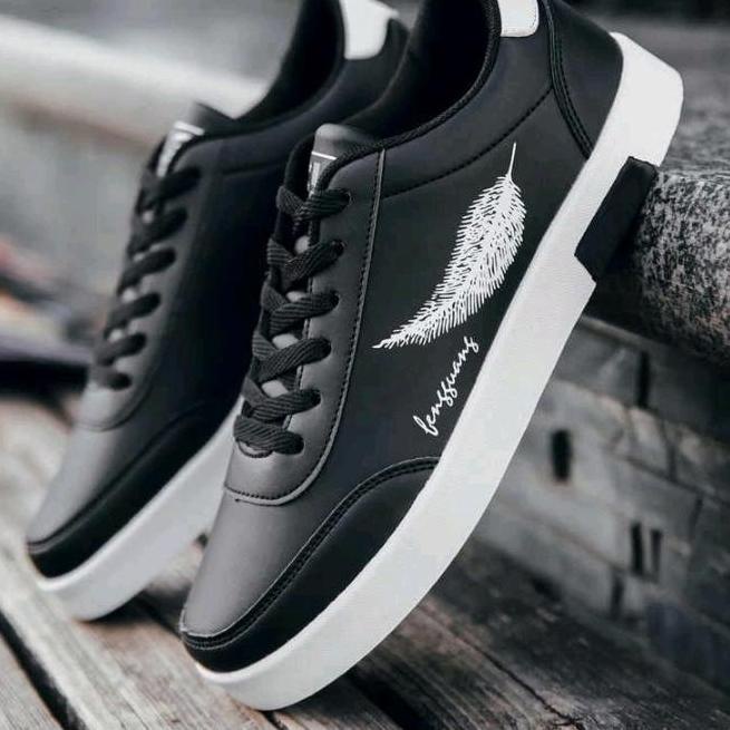 Paling Dicari Sepatu pria Snaekers Casual Running Sepatu putih Ss-senji pria motif bulu