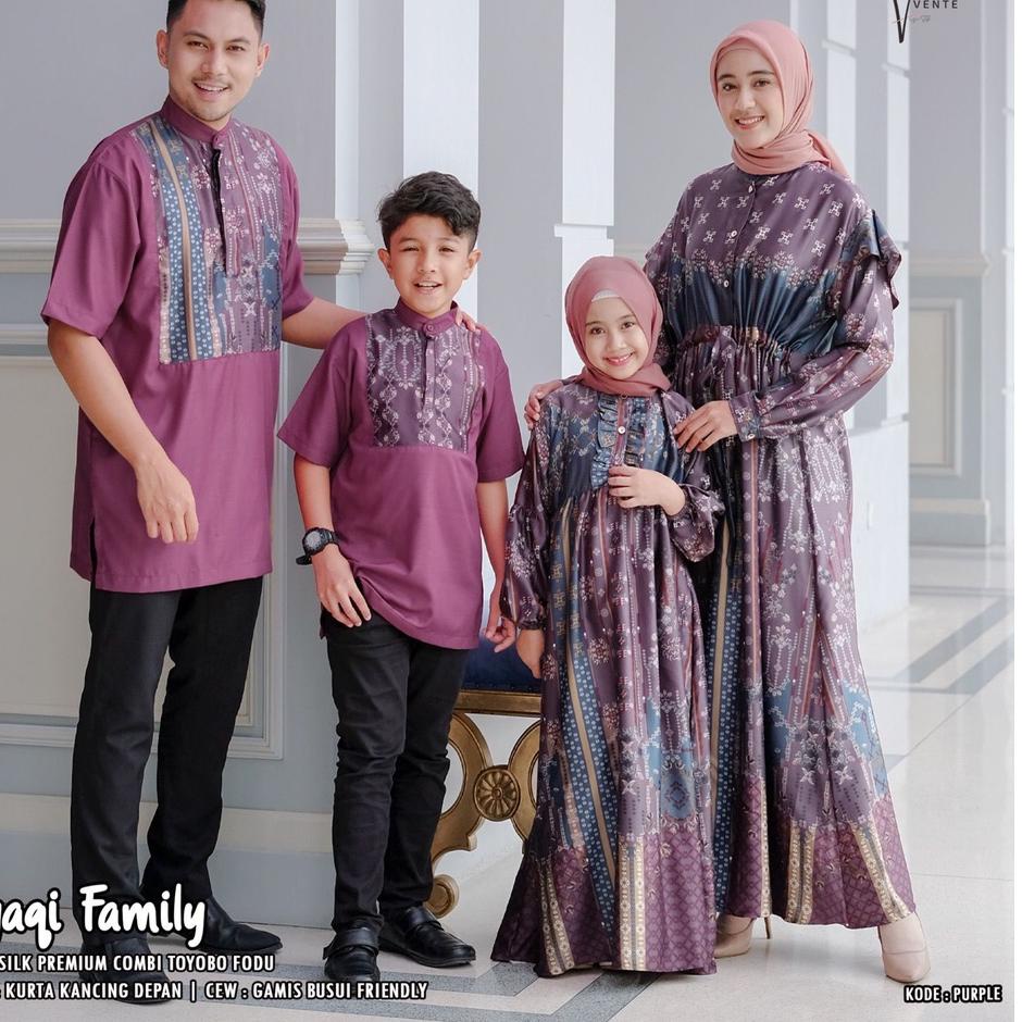 LSL.18Oc22ᵞ • Vente Daily Syaqi Syaqa Family Couple Original Baju Koko Maxi Pakaian Anak Pakaian Cou