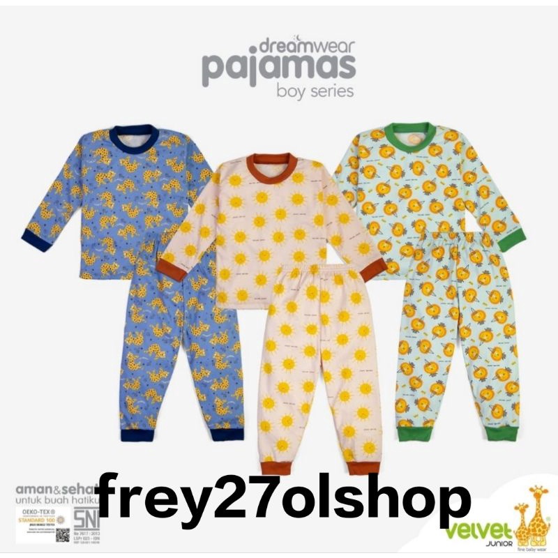 1 PC PIYAMA VELVET JUNIOR SZ BESAR 2-10 THN (motif sesuai gambar)