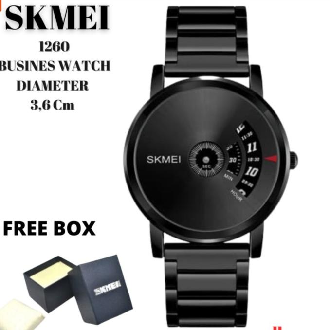 COD SKMEI 1260 Jam Tangan Pria Analog Rantai skmei 1260 Free box