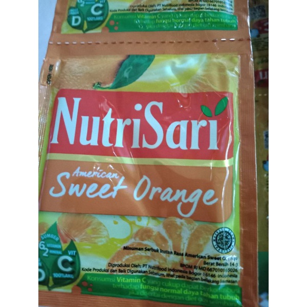 

Nutrisari kemasan renceng.1 renceng isi 10pcs