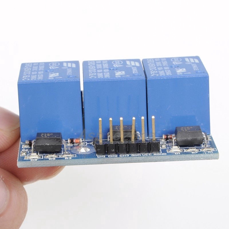 Modul Relay 3 Channel dengan Isolation Optocoupler Isolation 3.3V 5V Signal