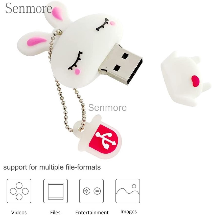Flashdisk Usb 1TB 2TB 128GB 8GB 16GB 32GB 64GB Bentuk Kelinci Kartun