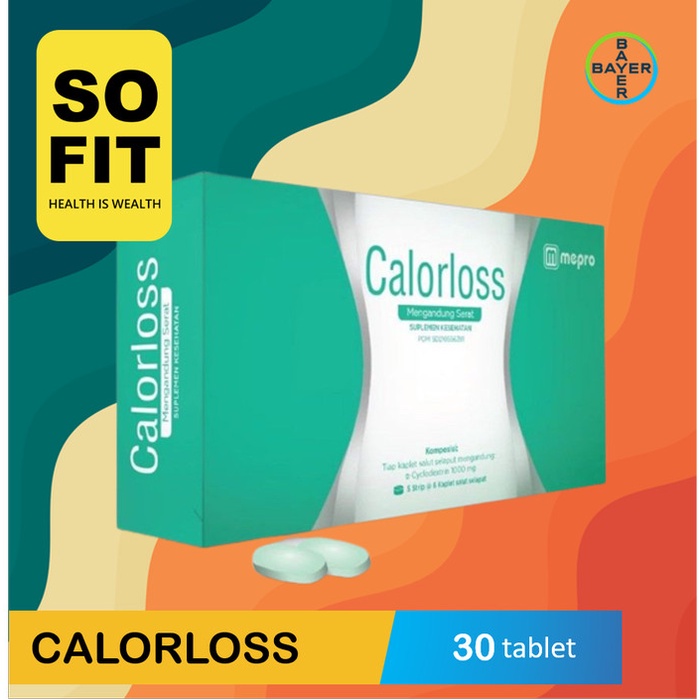 CALORLOSS 30 Tablet / Obat Pelangsing Diet / SO FIT
