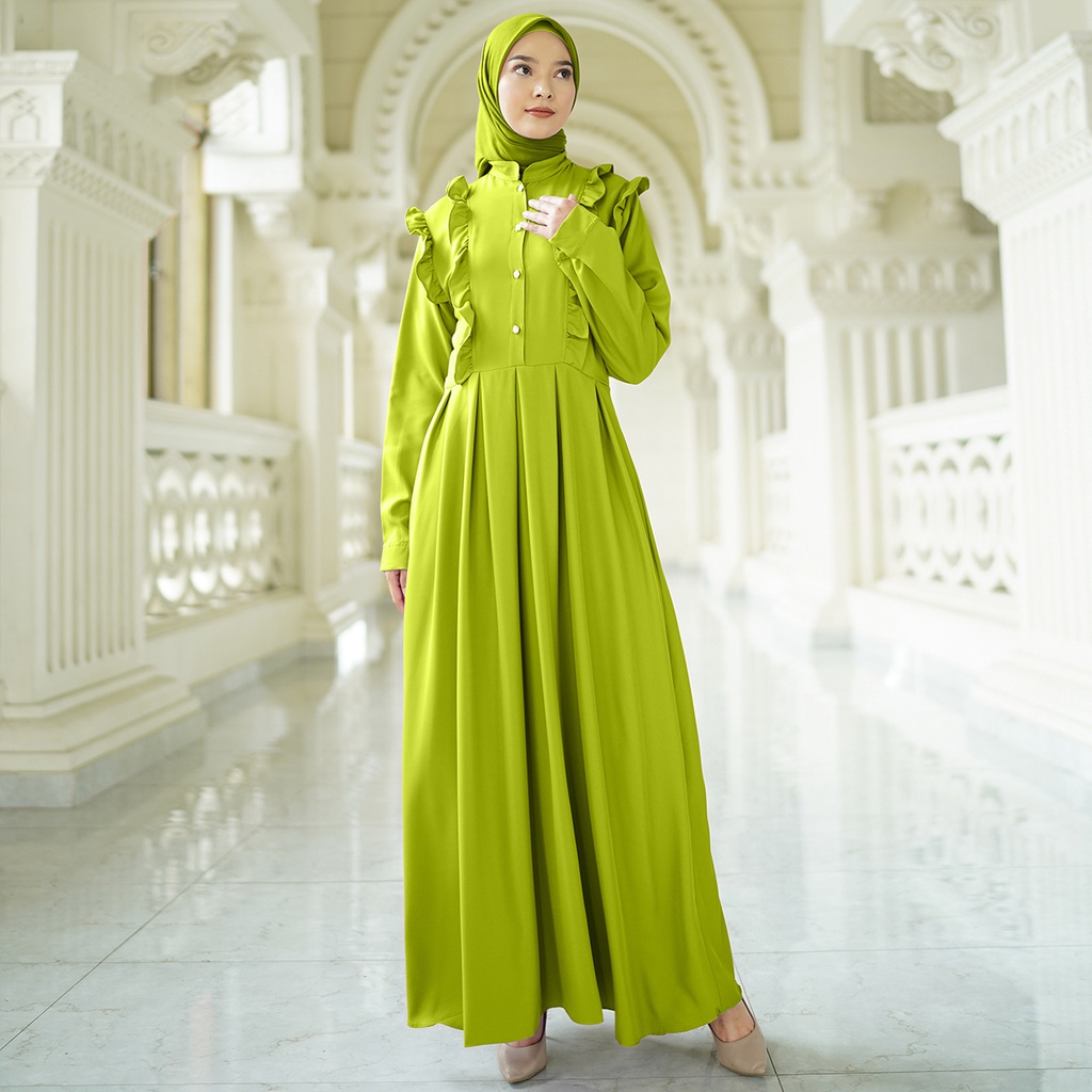 Gamis Wanita - Dress Hijab - Maxi Dress - Sadira Mewah Elegant by DEMORE (Shakila Stretch Premium)