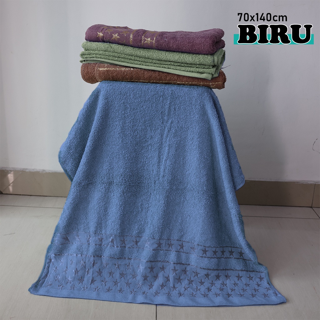 Handuk Mandi Dewasa Tebal Lembut Serap Air Handuk Mandi Ukuran 140cm X 70cm Bahan 100% Katun H101P