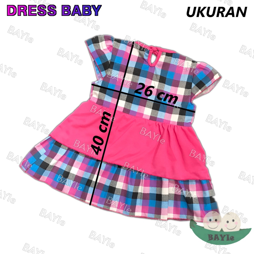 BAYIe - Baju Dress bayi/Anak Perempuan motif GARDEN PLANET KIDS usia 0 -12 bulan / Pakaian anak Cewek