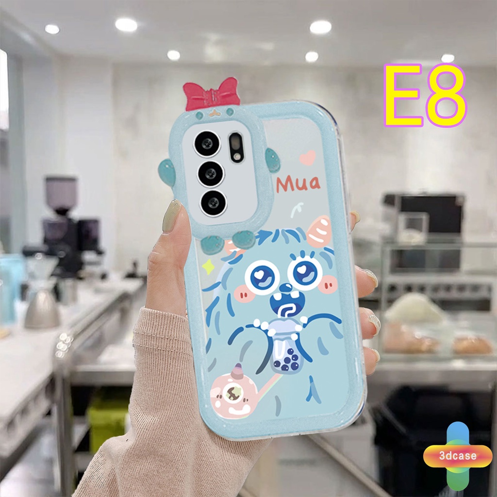 Soft Case OPPO A57 A56 A55 A7 A5 A9 A31 A53 A33 2020 A15 A54 A5S A3S A76 A96 A16 A95 A77S A12 A1K A16E A16K A54S Reno 5 Lite 5F A74 A15S A52 A11K A92 A35 A11 A93 A32 A72 A94 A53S F19 F17 21 PRO A16S A77 A57S A57E Little Monster Lens Anti-fall Case