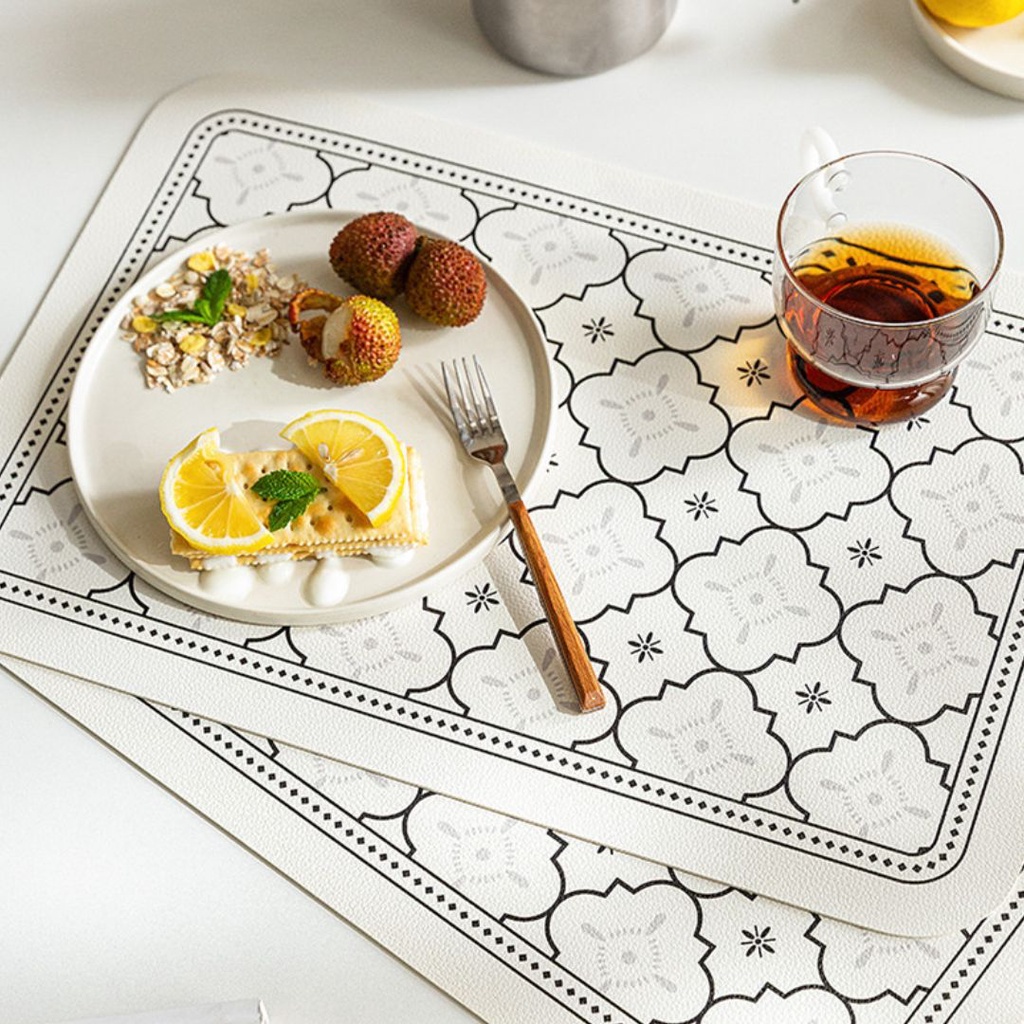 Tatakan Piring Placemat Waterproof Bahan PVC TEBAL Scandinavian Design